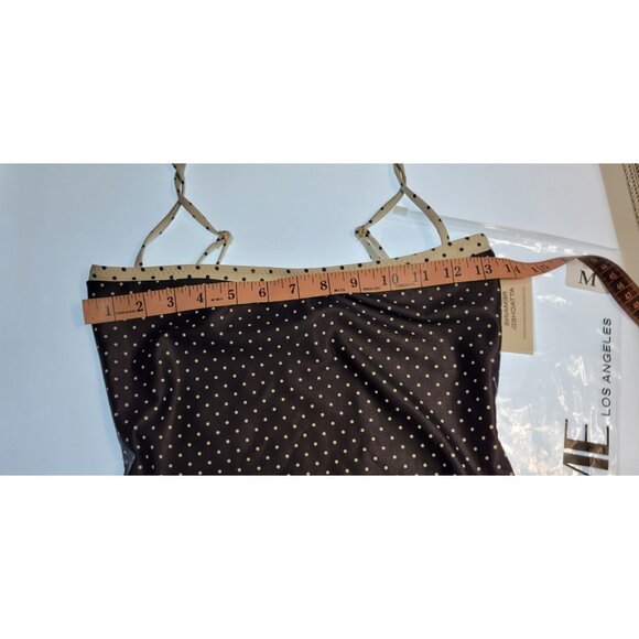 SAME Los Angeles Swim Womens One Piece ColorBlock Polka Dot Black/Cream Medium - Picture 10 of 13